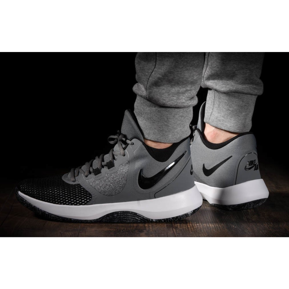Nike Men's Air Precision II AA7069-011 Gray/Black Basketball Shoes Size 7.5 - Picture 1 of 12